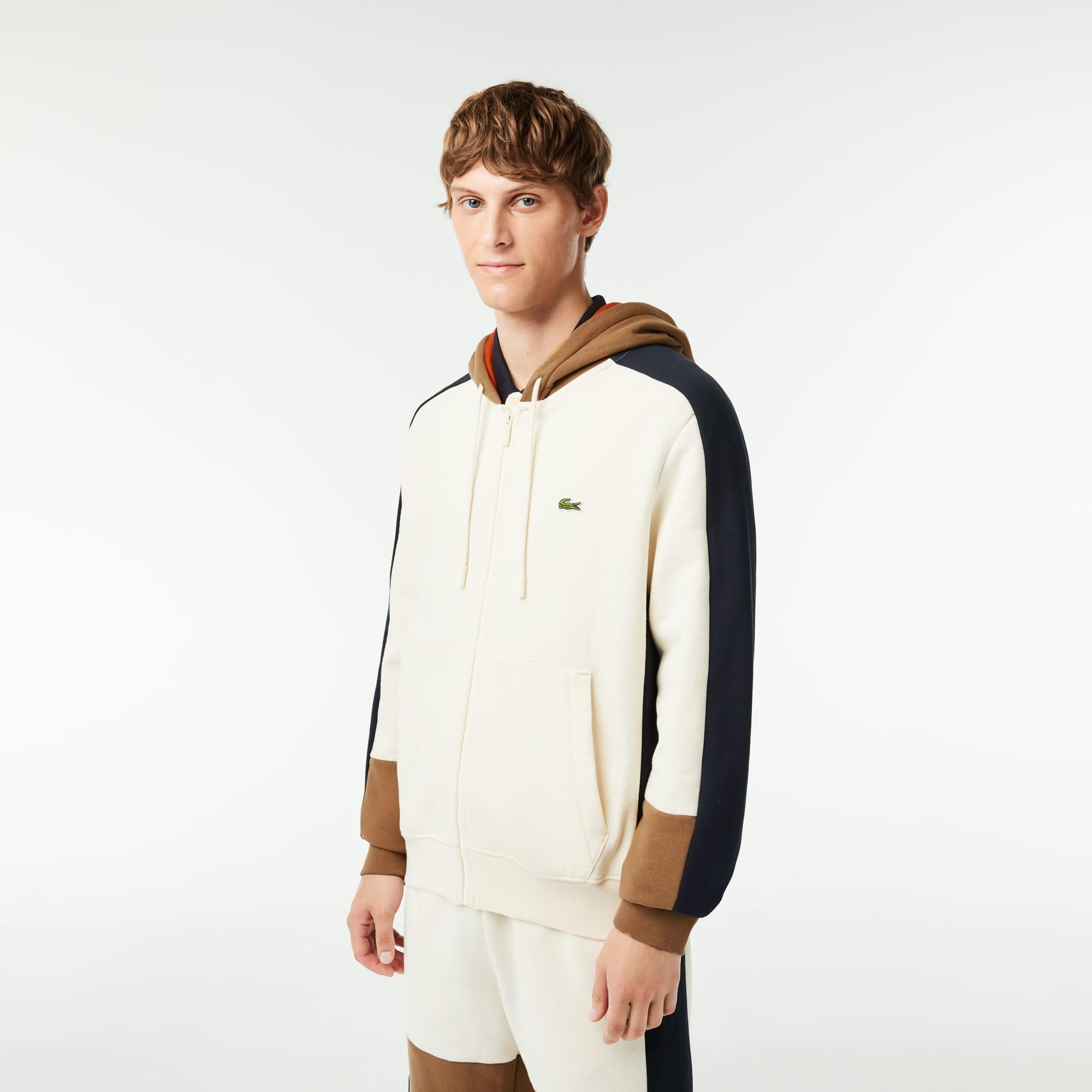 Men's Zip-Up Colorblock Hoodie Product Image