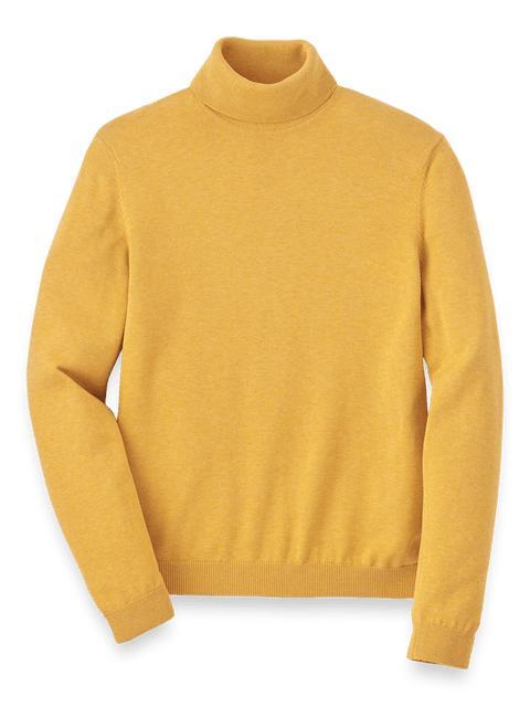 Supima Cotton Turtleneck - Mustard Product Image