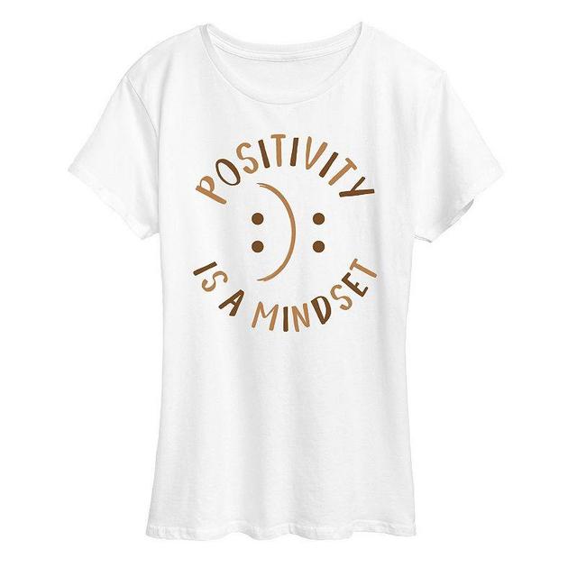 Womens Positivity Is A Mindset Graphic Tee, Girls Product Image