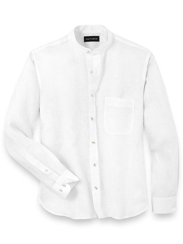 Slim Fit Linen Solid Casual Shirt Product Image