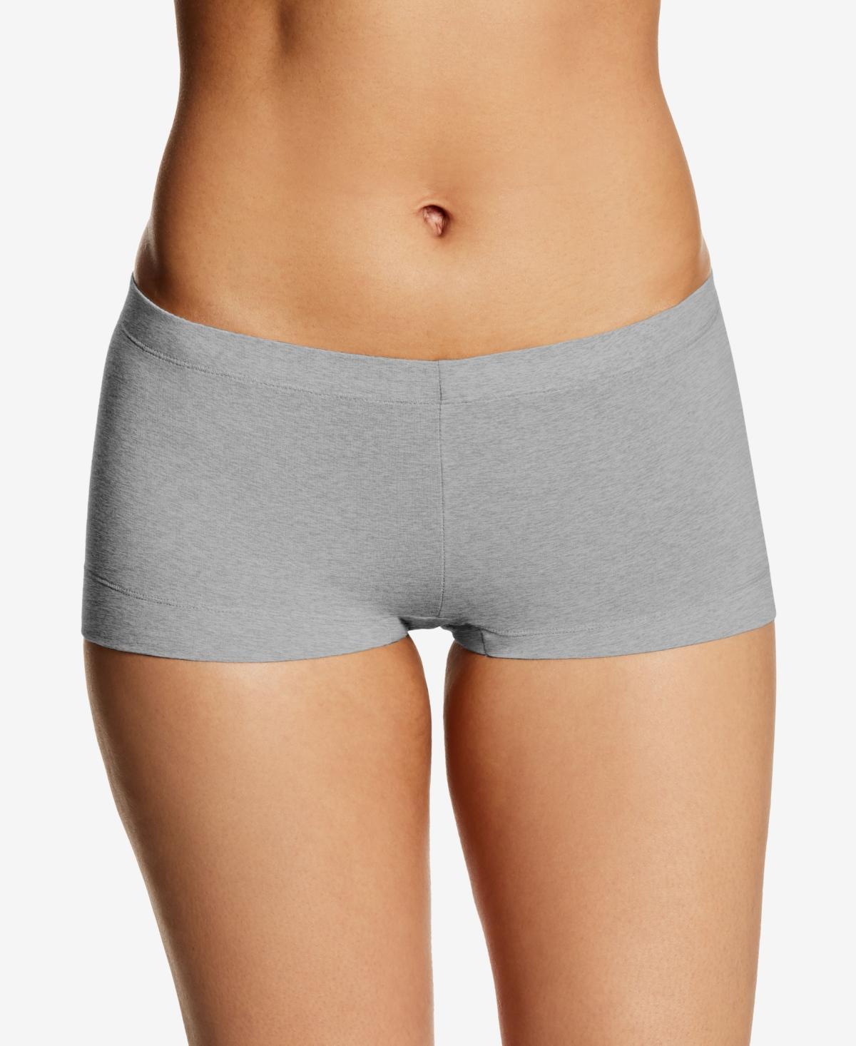 Maidenform Dream Cotton Boyshort Underwear DM0002, Womens Gray Grey Product Image