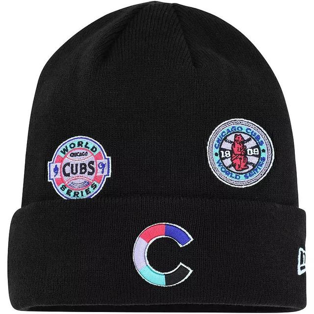 Mens New Era Chicago Cubs Polar Lights Cuffed Knit Hat Product Image