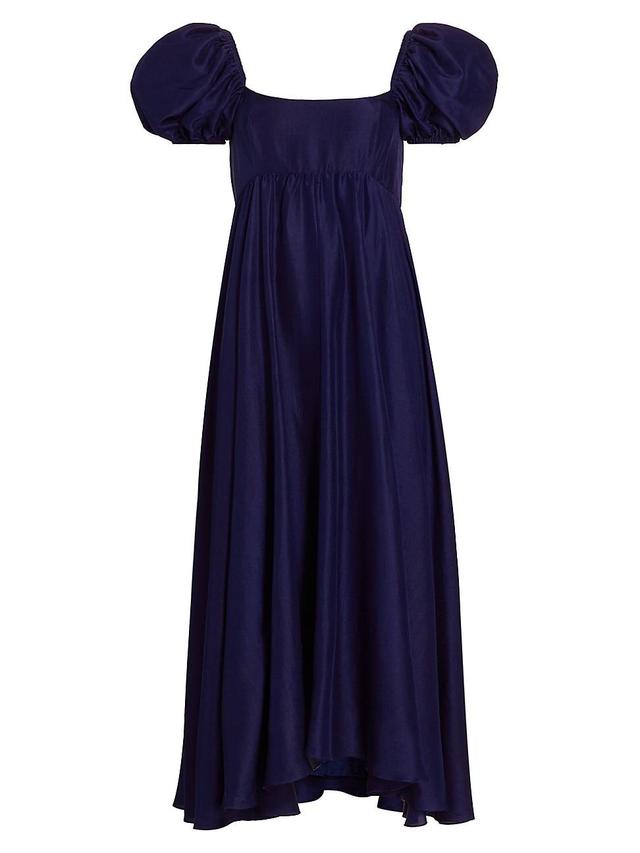 Womens Rory Silk Puff-Sleeve Maxi Dress Product Image