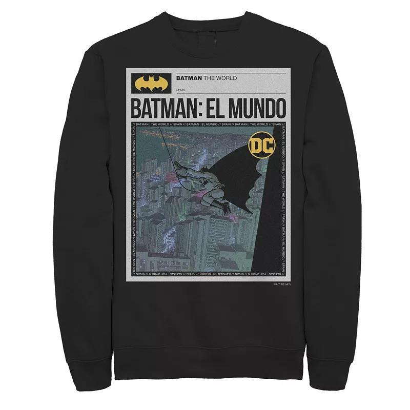 Mens Batman: El Mundo Mexico News Poster Sweatshirt Product Image