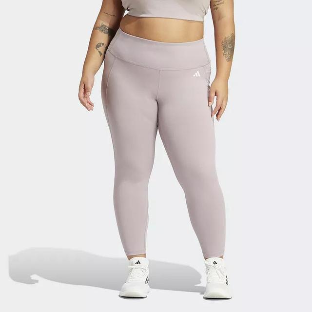 Plus Size adidas Optime Stash Pocket 7/8 Training Leggings, Womens Product Image