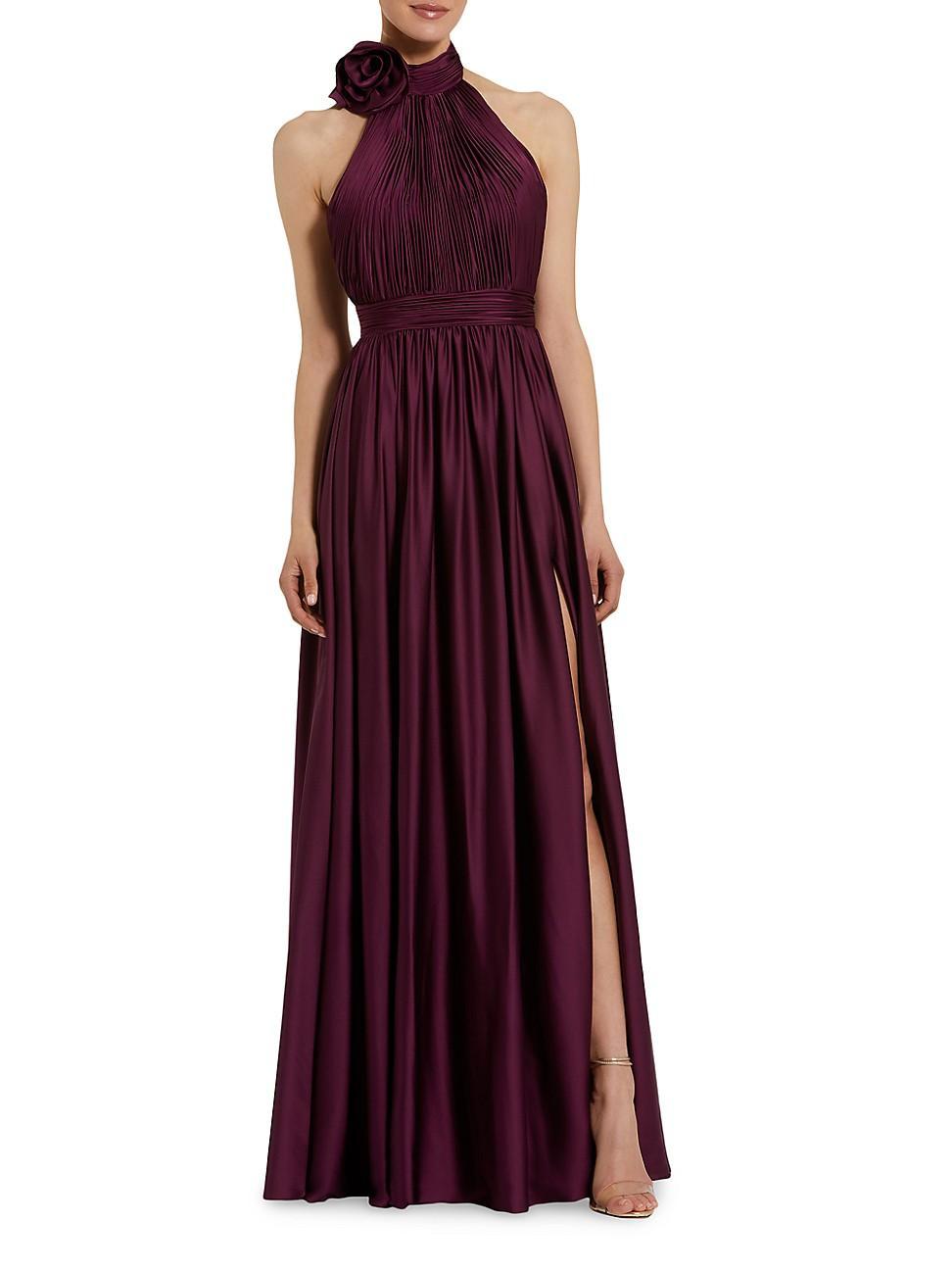 Womens Chiffon Halter Gown Product Image