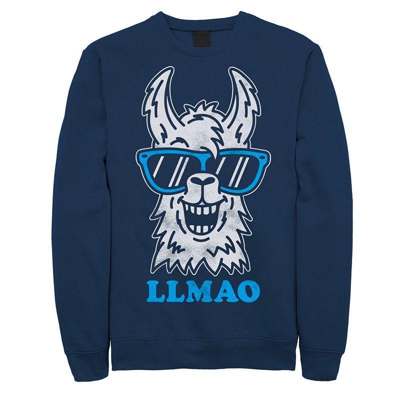 Mens Fifth Sun Llmao Llama Line Art Sweatshirt Blue Product Image