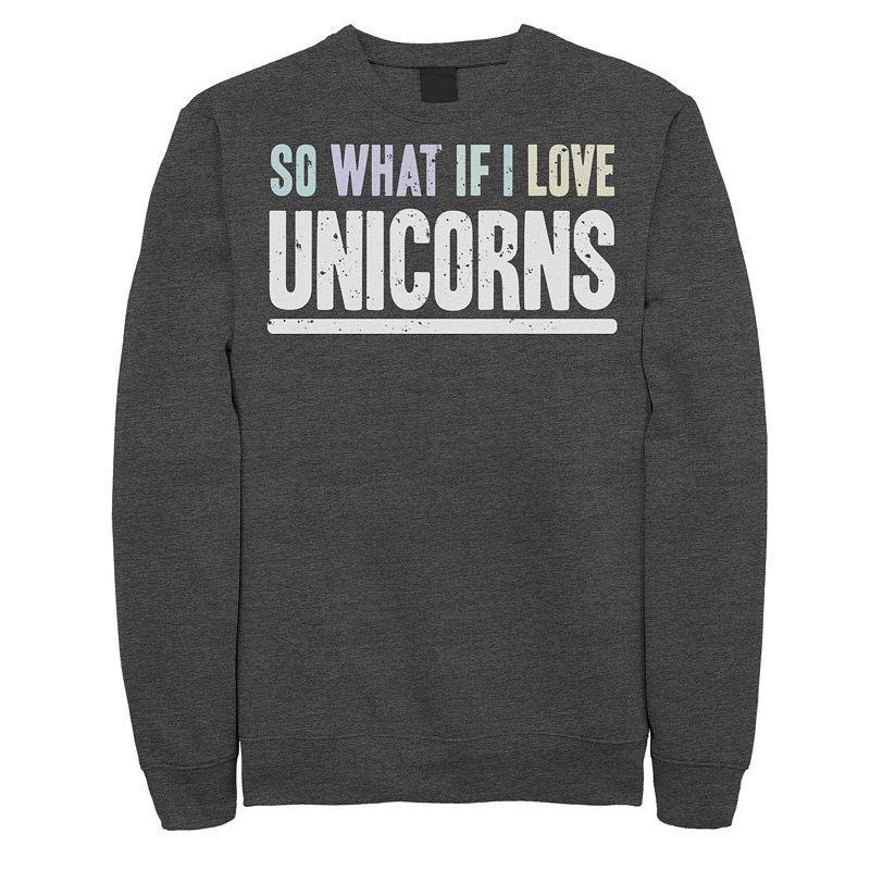 Mens So What Unicorn Fleece Grey Heather Product Image