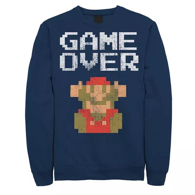 Mens Nintendo Super Mario Classic Game Over Mario Fall Sweatshirt Product Image