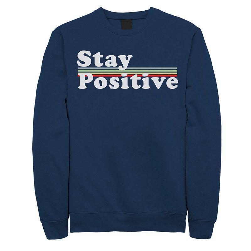 Mens Fifth Sun Stay Positive Rainbow Sweatshirt Blue Product Image