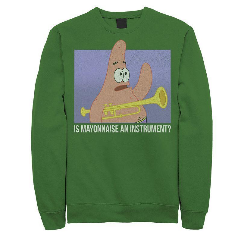 Mens Spongebob Patrick Is Mayonnaise An Instrument Sweatshirt Dark Grey Product Image