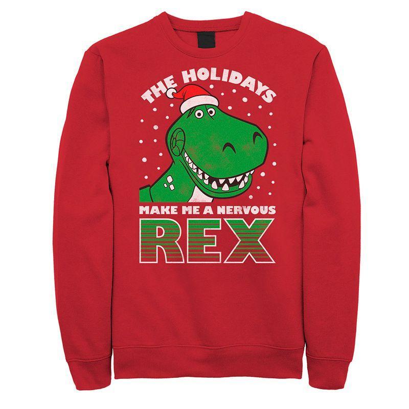 Disney / Pixars Toy Story Mens Holidays Make Me A Nervous Rex Sweatshirt Product Image