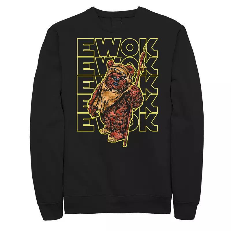 Big & Tall Star Wars Retro Ewok Big Halftones Sweatshirt, Mens Product Image