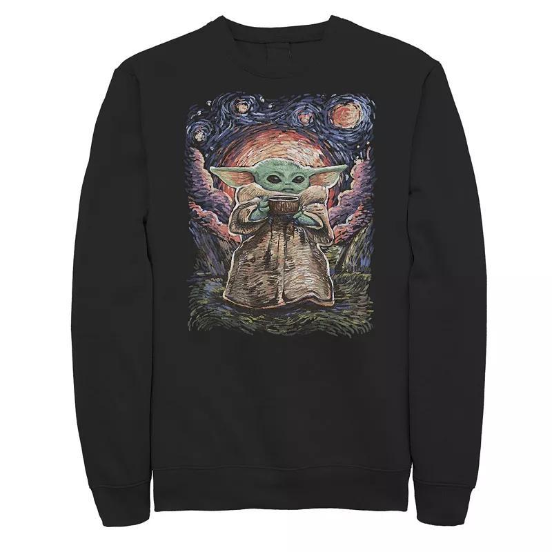 Big & Tall Star Wars The Child Starry Night Sweatshirt, Mens Product Image