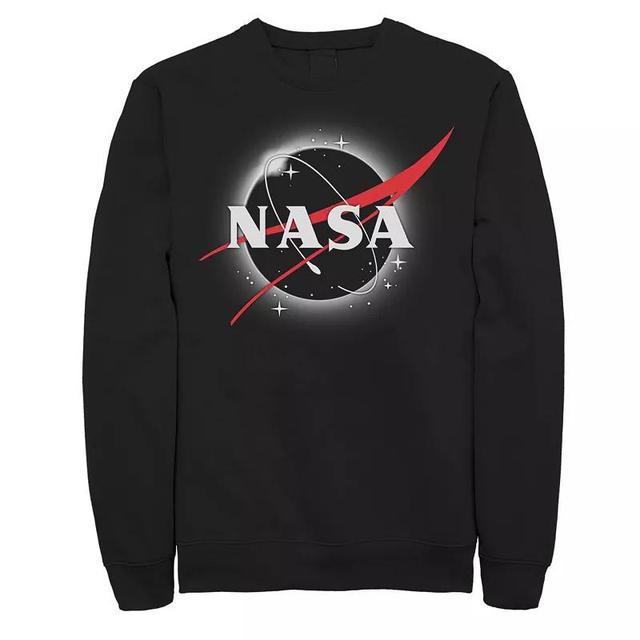 Mens NASA Retro Distressed Classic Logo Graphic Fleece Pullover Blue Product Image