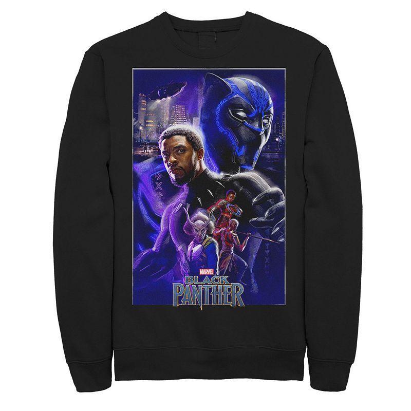 Mens Marvel Panther Collage Poster Sweatshirt Product Image