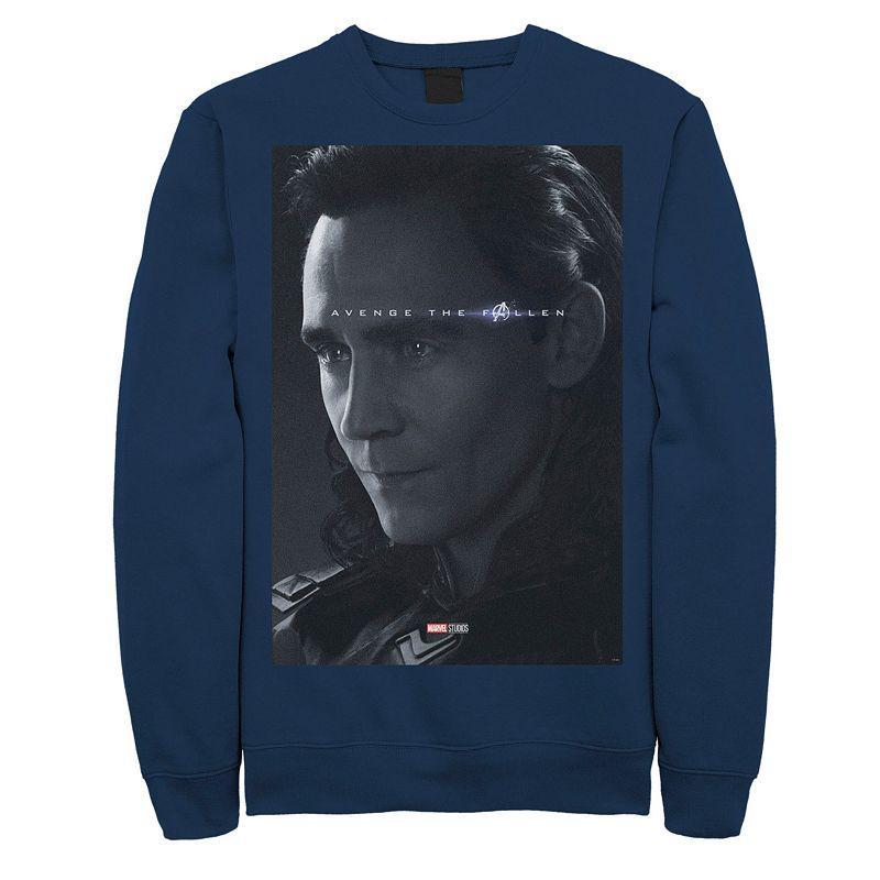 Mens Marvel Avengers Endgame Loki Avenge The Fallen Poster Tee Blue Product Image