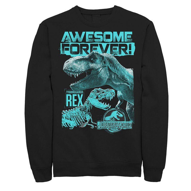 Mens Jurassic World Two T-Rex Awesome Forever Sweatshirt Grey Heather Product Image