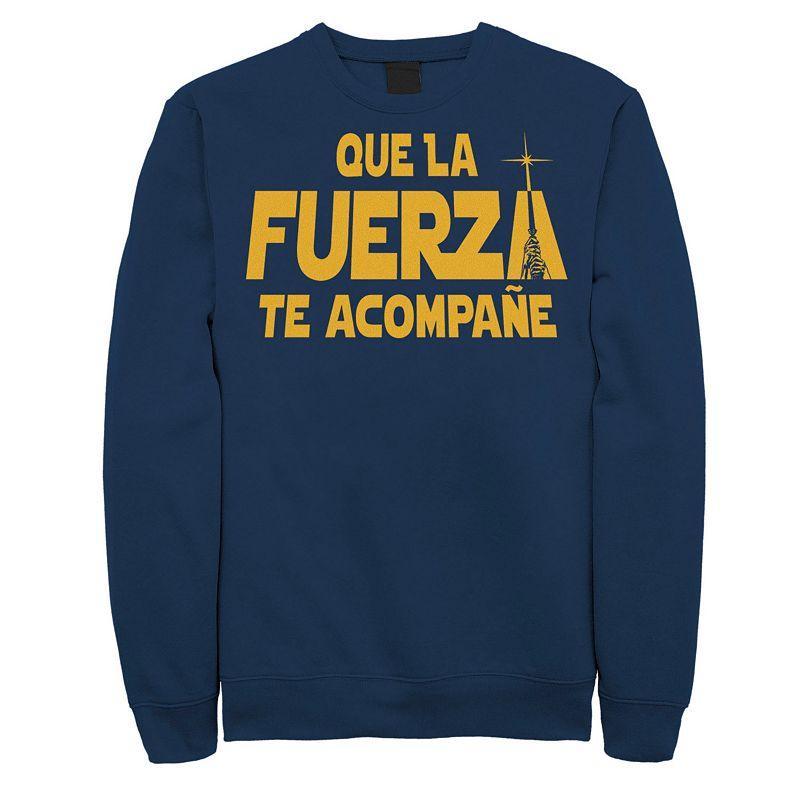 Mens Star Wars Que La Fuerza Te Acompane Yellow Text Sweatshirt Product Image