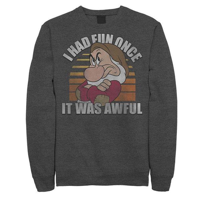 Mens Disney Snow White Grumpy I Had Fun Once It Was Awful Sweatshirt Product Image