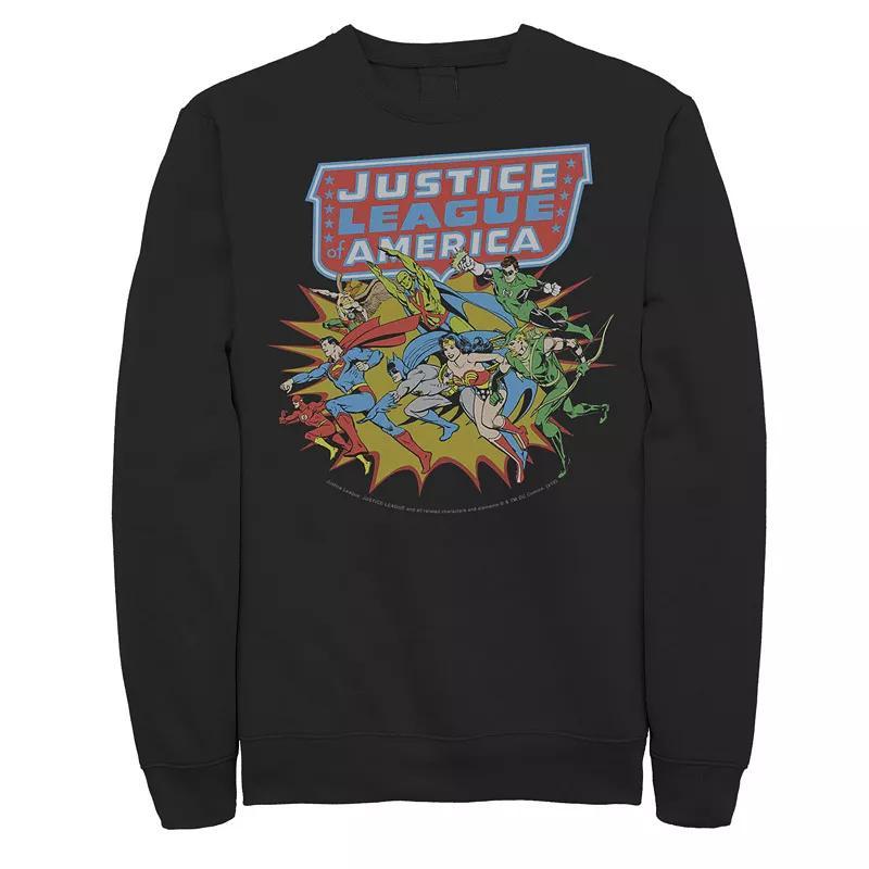 Mens DC Comics Justice League Of America Hero Run Sweatshirt Product Image