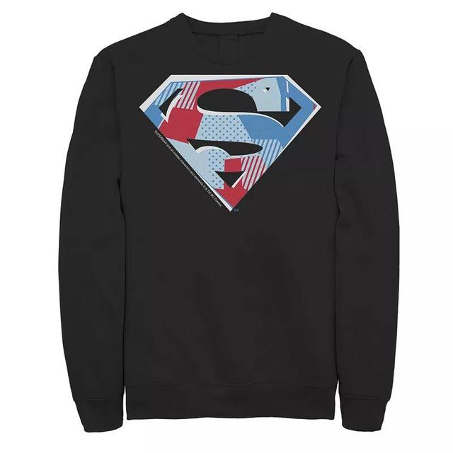 Mens DC Comics Superman Cutout Chest Logo Fleece Sweatshirt Blue Product Image