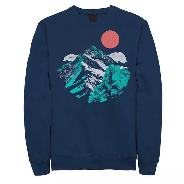 Mens Fifth Sun Artsy Mountain Range Sweatshirt Blue Product Image