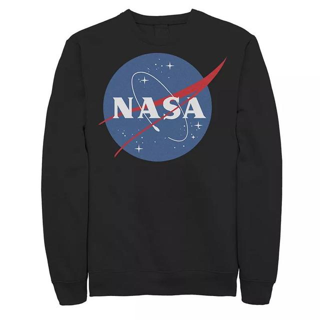 Mens NASA Classic Circle Logo Graphic Fleece Pullover Black Product Image