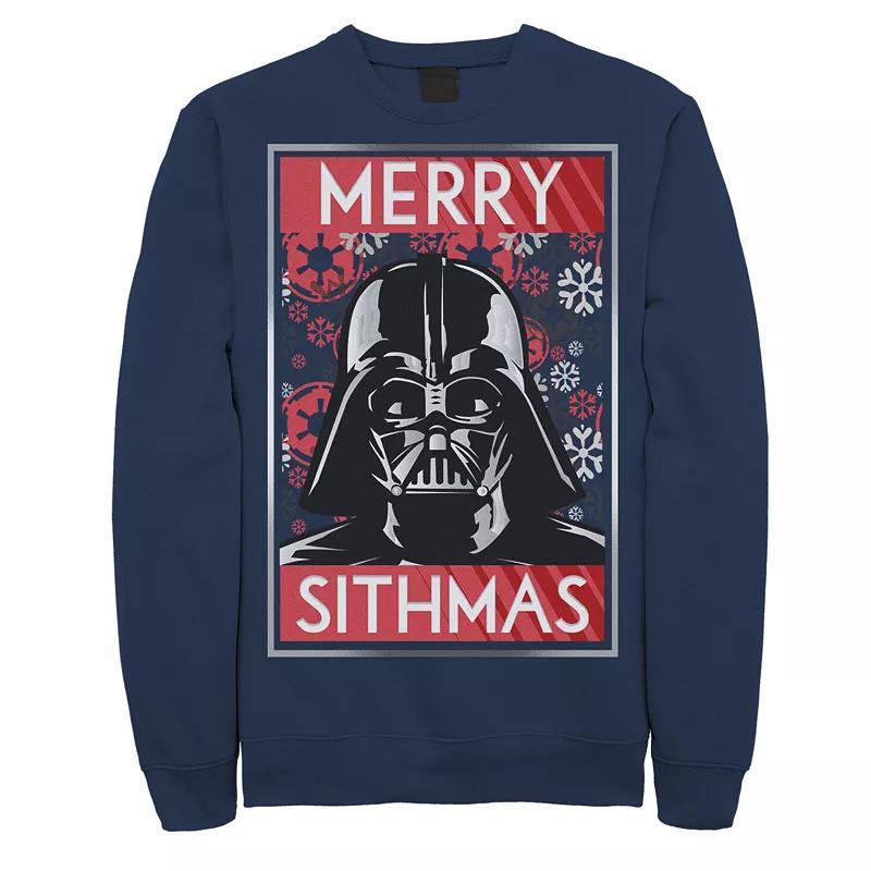 Mens Star Wars Darth Vader Merry Sithmas Christmas Sweatshirt Blue Product Image