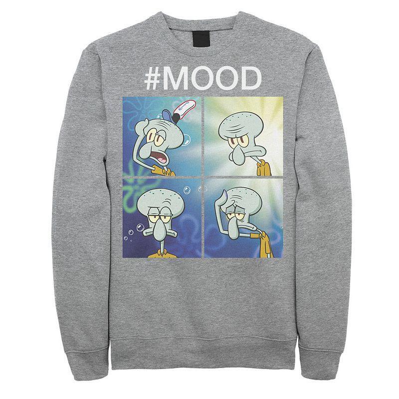 Mens Spongebob Squarepants Squidward Mood Meme Sweatshirt Blue Product Image