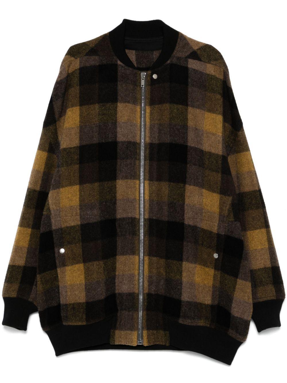 RICK OWENS Check-pattern Jacket In Yellow product image