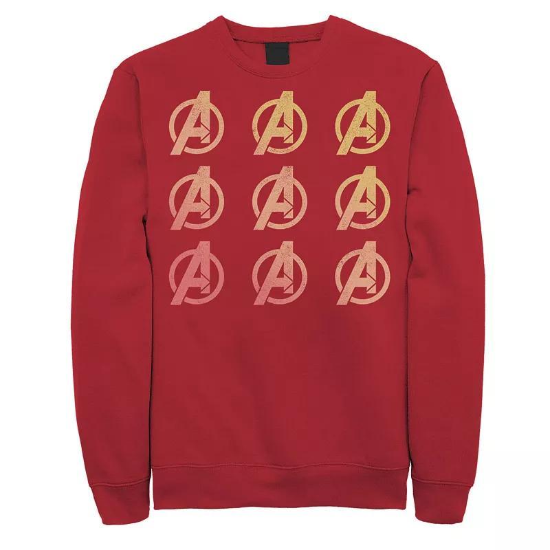 Mens Marvel Avengers Gradient Logo Stack Sweatshirt Red Product Image