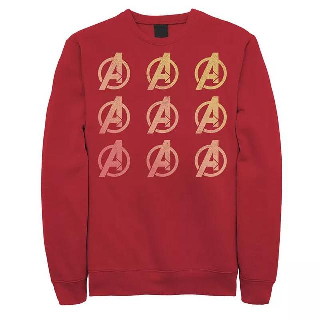 Mens Marvel Avengers Gradient Logo Stack Sweatshirt Red Product Image