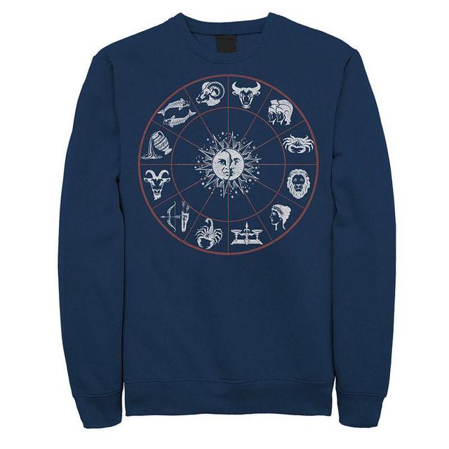 Mens Fifth Sun Celestial Wheel Stamp Sweatshirt Blue Product Image