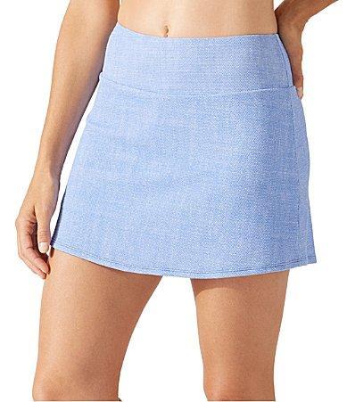 Tommy Bahama Island Cays Pique Solid Zip Pocket Swim Skort Product Image