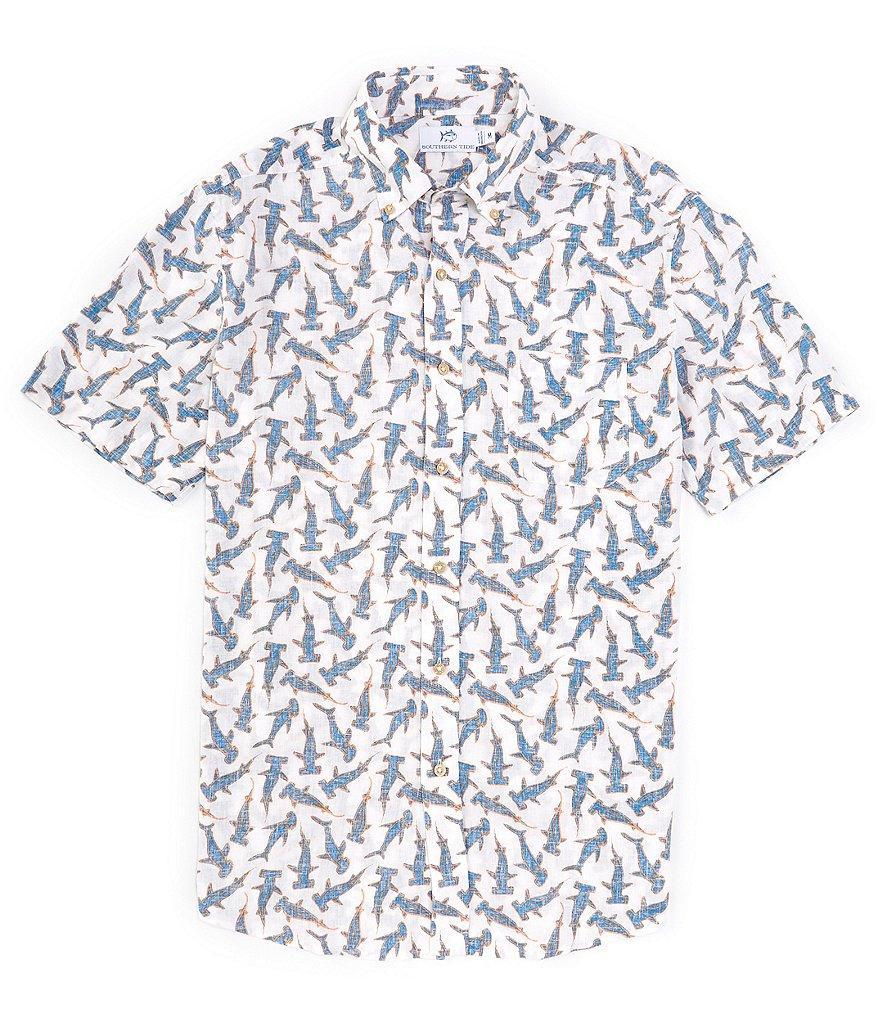 Southern Tide Nailed It Short Sleeve Woven Shirt Product Image