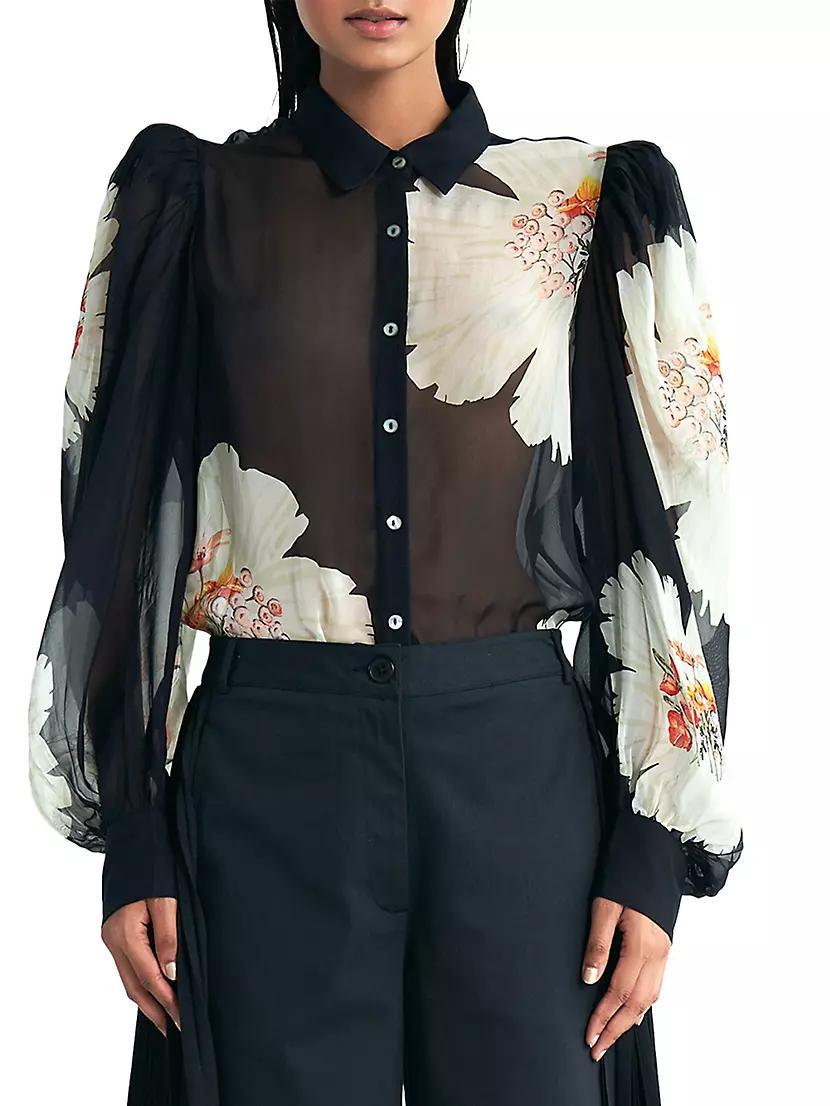 Floral Organza Shirt Product Image