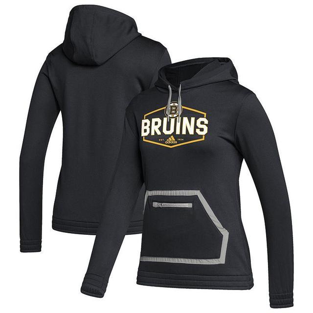 Womens adidas Boston Bruins Team Pullover Hoodie Product Image