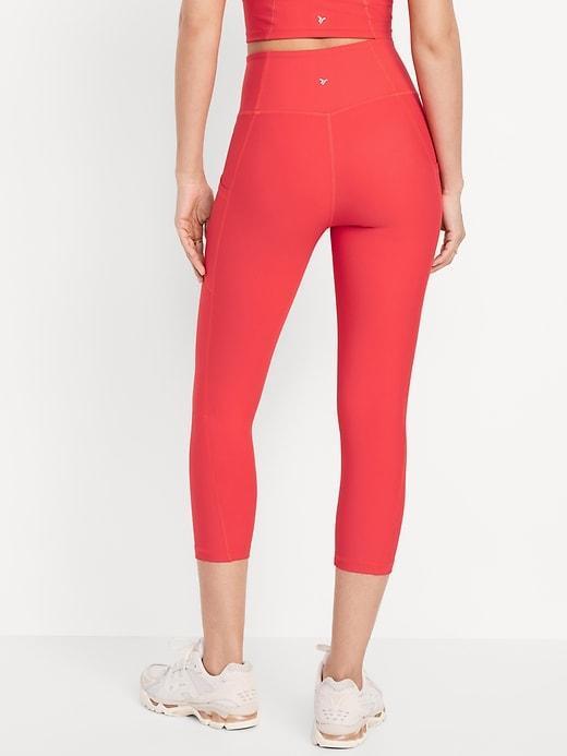 High-Waisted PowerSoft Crop Leggings Product Image