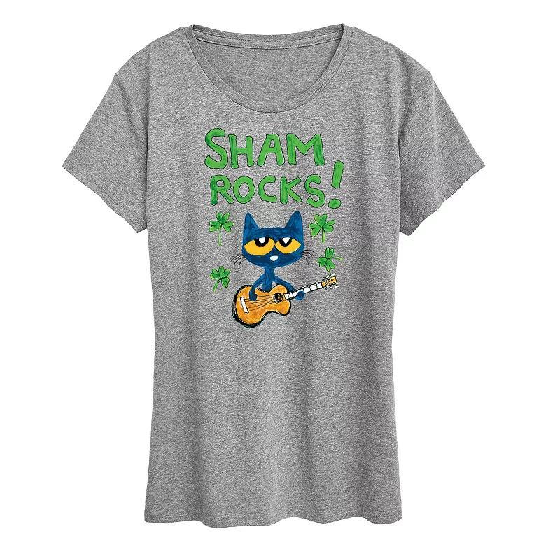 Womens Pete The Cat Sham Rocks Graphic Tee Product Image