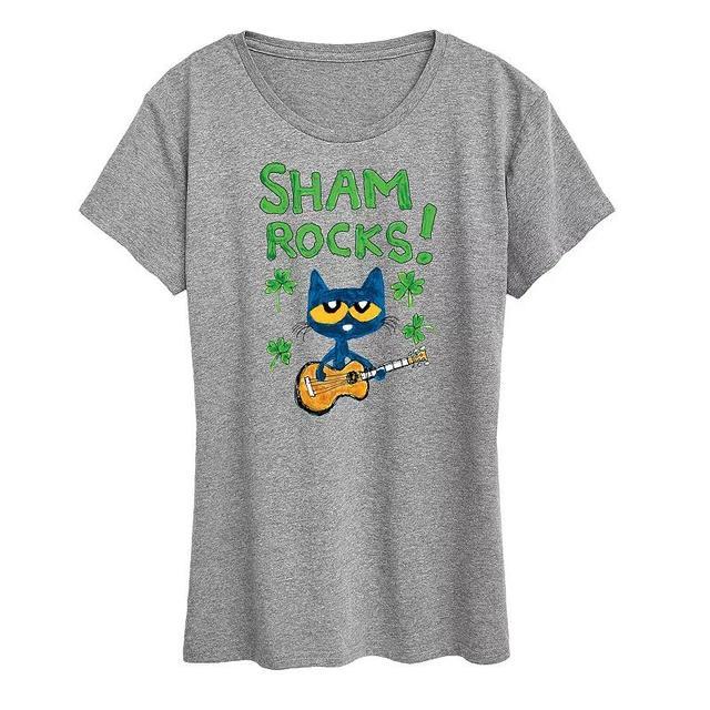 Womens Pete The Cat Sham Rocks Graphic Tee Product Image