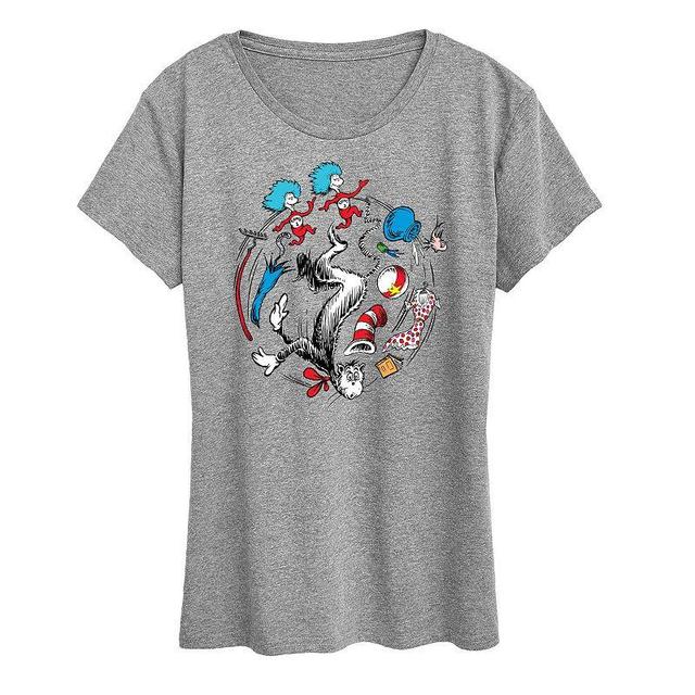 Womens Dr. Seuss Cat In Hat Mess Graphic Tee Product Image