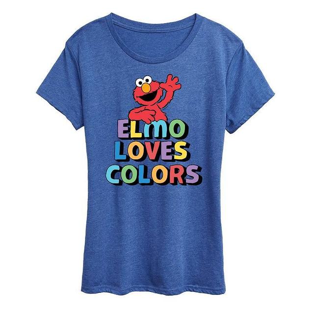 Womens Sesame Street Cookie Monster Scorpio Graphic Tee Blue Product Image