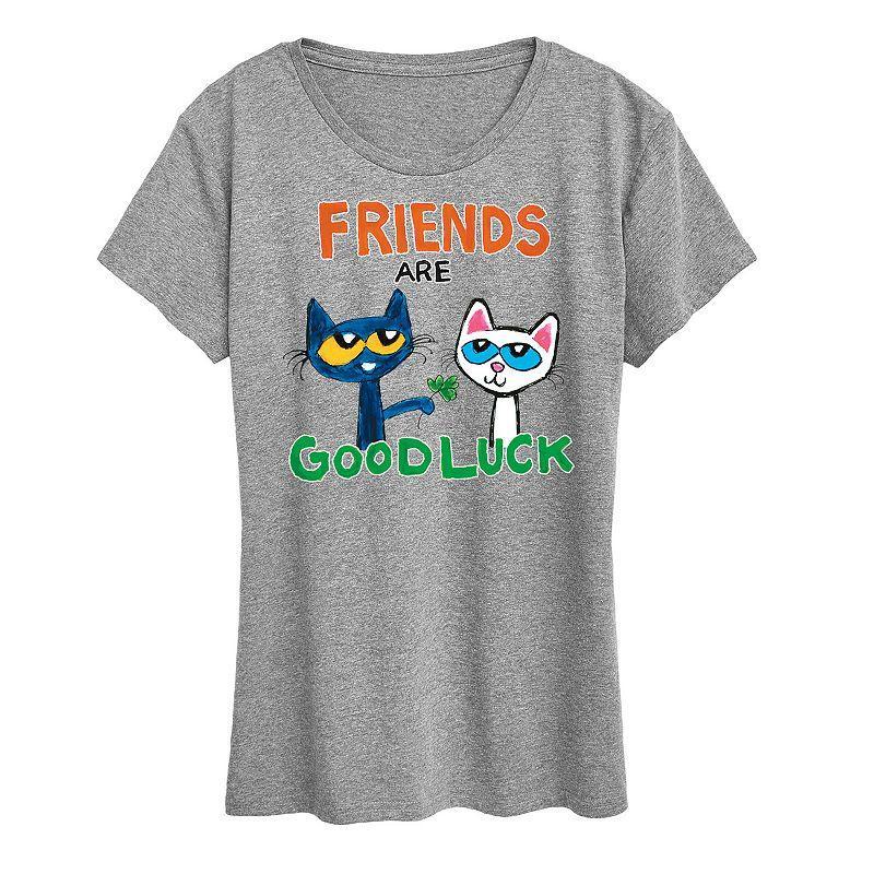 Womens Pete The Cat Friends Are Good Luck Graphic Tee Product Image