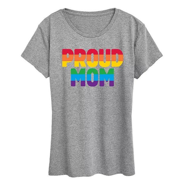 Womens Proud Mom Pride Graphic Tee Product Image