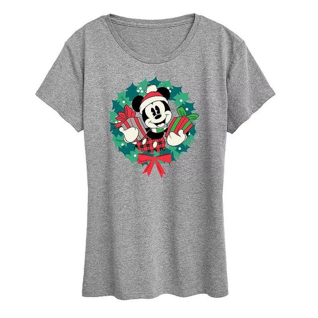 Disneys Mickey Mouse Womens St. Patricks Too Cute To Pinch Graphic Tee Grey Gray Product Image