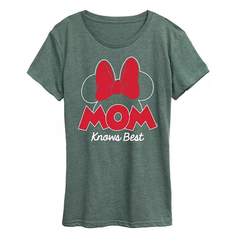 Disneys Minnie Mouse Womens Mom Knows Best Graphic Tee Product Image