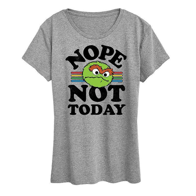 Womens Sesame Street Nope Not Today Graphic Tee Product Image