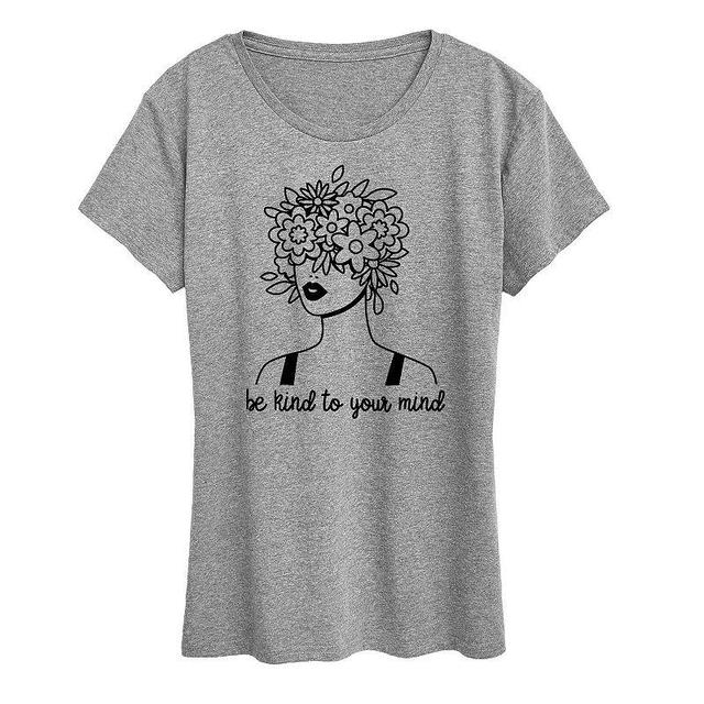 Womens Be Kind To Your Mind Graphic Tee White Product Image