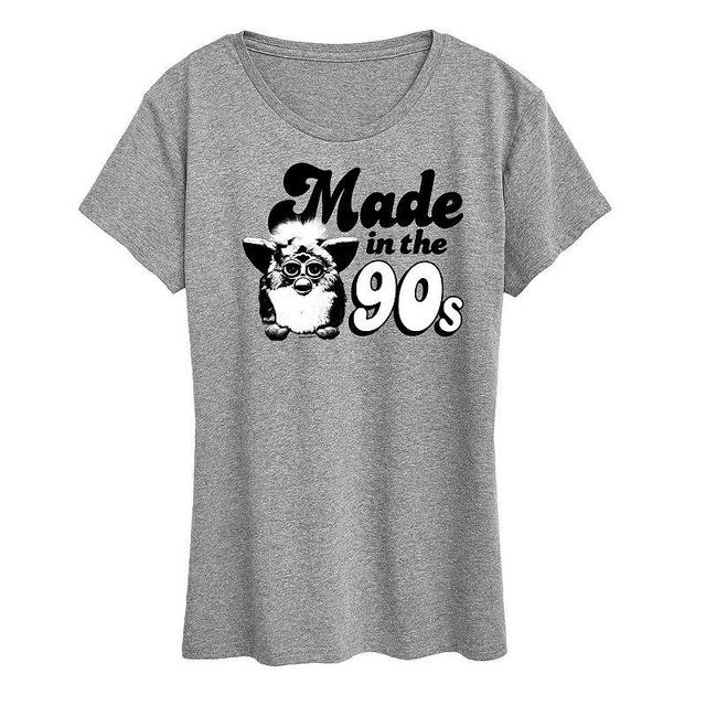 Womens Furby Made In The 90s Graphic Tee Grey Gray Product Image